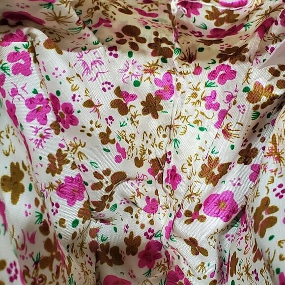 Mali + Lili Green Rattan Wicker Crossbody Bag Floral Lining Hexagon Shape - Picture 10 of 16